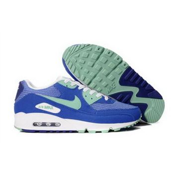 Nike Air Max 90 Mens Shoes Vivid Blue White New Green Closeout